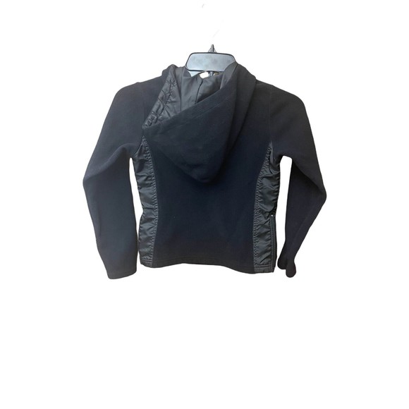 Girls Y2K Extreme Limit Black 3/4 Zip Up Fleece Hooded Jacket size 7/8 - Picture 6 of 6